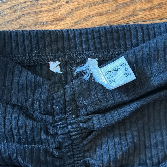 NWOT Princess Polly Black Ribbed Long Sleeve Dress Size 6 - Picture 5 of 7